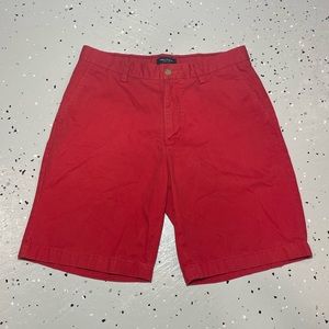 Nautica Mens Red Khaki Boat / Golf Shorts 32W